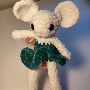 Cute,Soft Crochet ballerina-mouse. Handmade